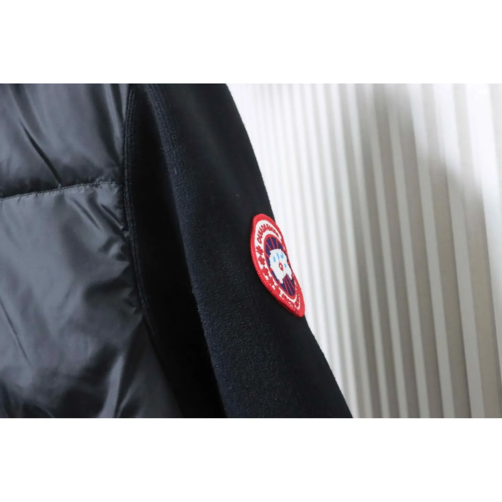 Canada goose Plaid Hooded Knit Jacket Black
