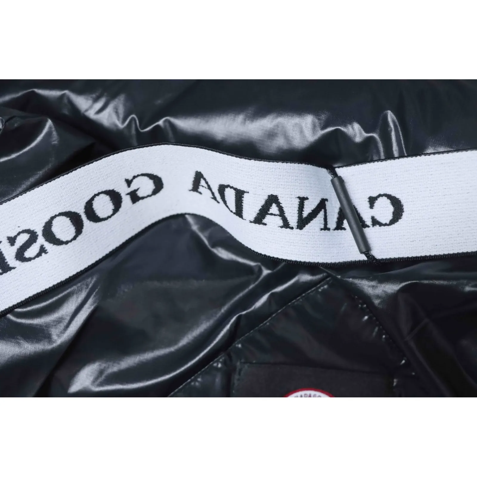 Canada goose Short Large Plaid Puff Down Jacket Black