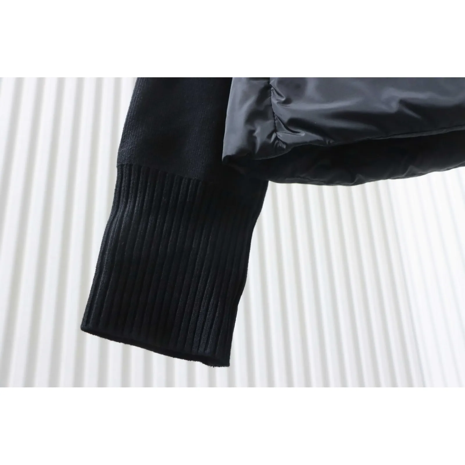 Canada goose Plaid Hooded Knit Jacket Black