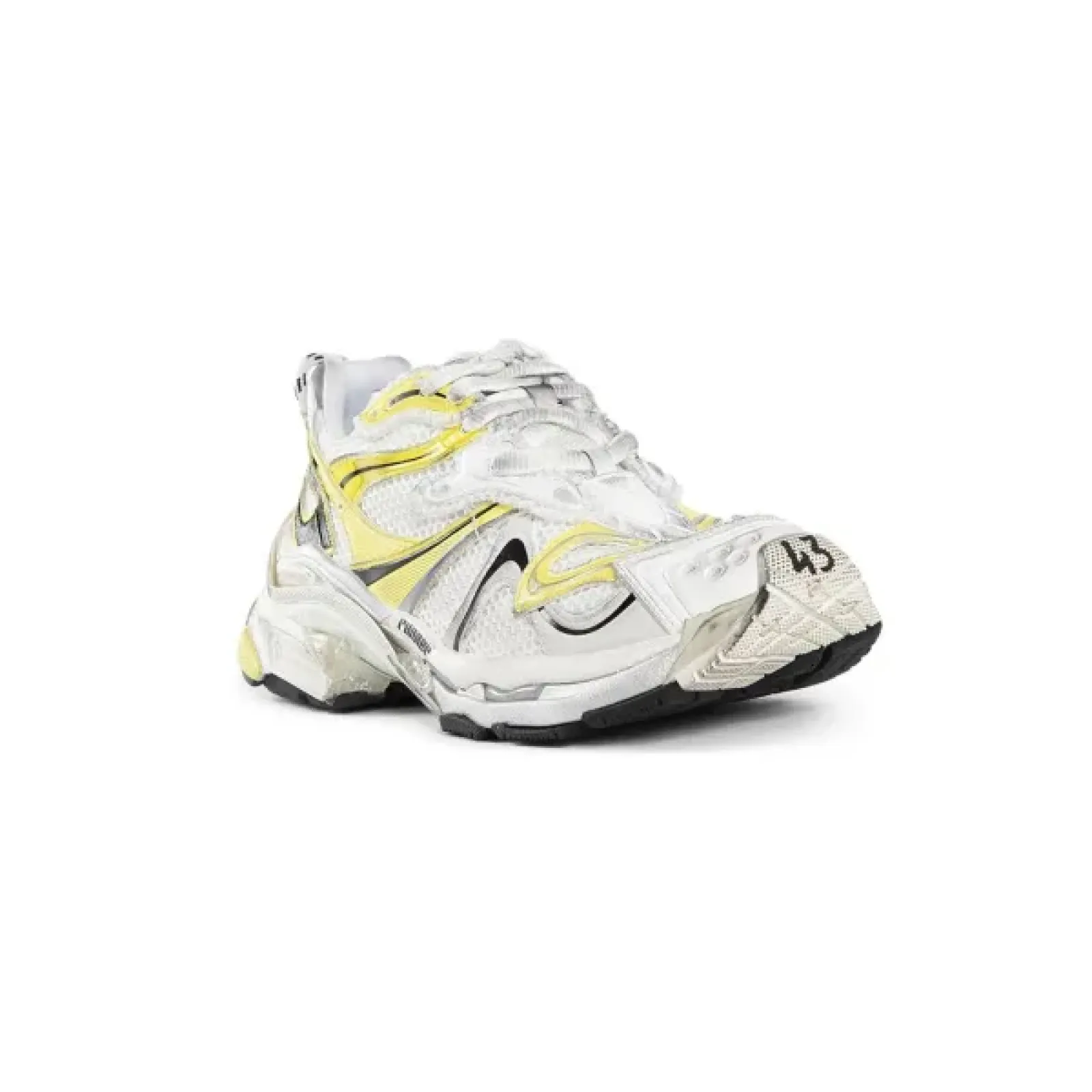 Balenciaga Runner Sneaker White Yellow 779066 W3RXP 9710