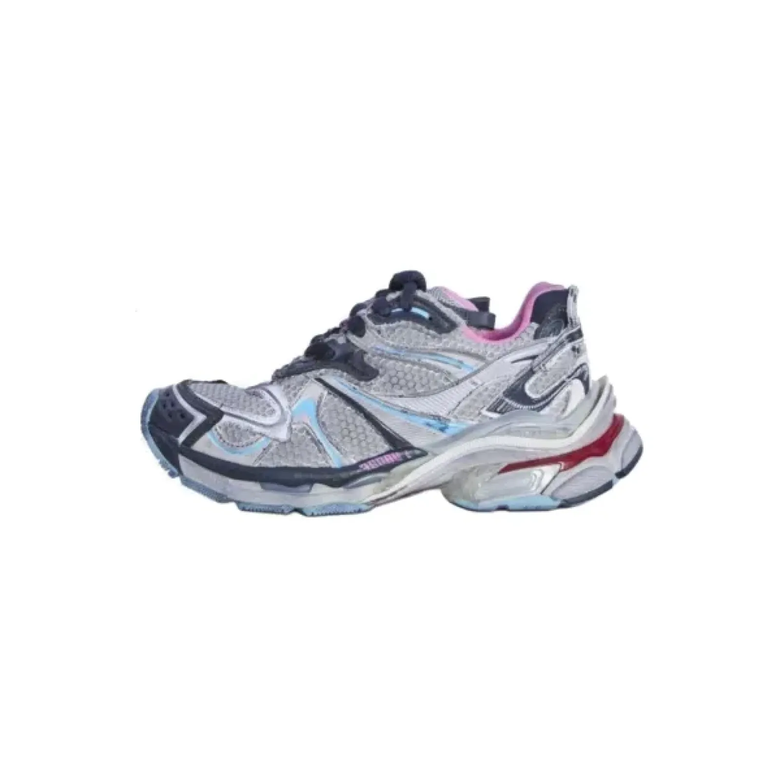 Balenciaga Runner Low Top Sneakers Pink Gray Blue 779064 W3RXP 1045