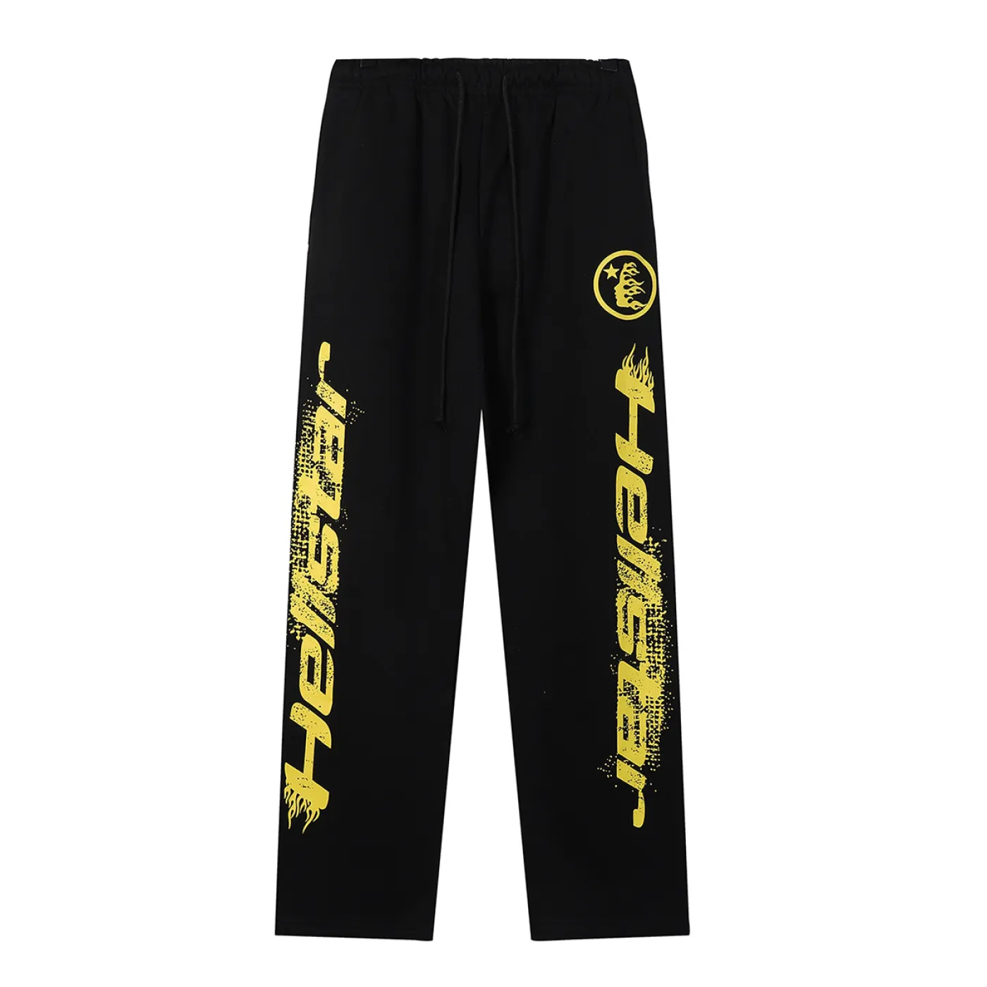 Hellstar Sweatpants Black Yellow/Gray/Black White