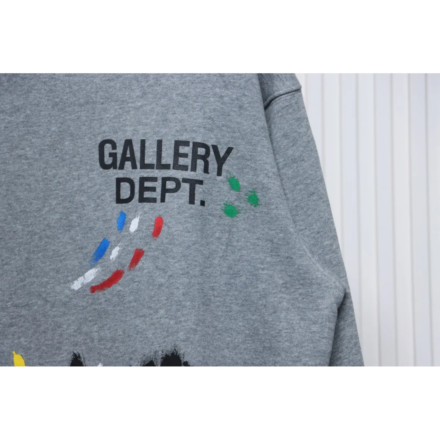 Gallery Dept. Splatter Letter Hoodie Gray