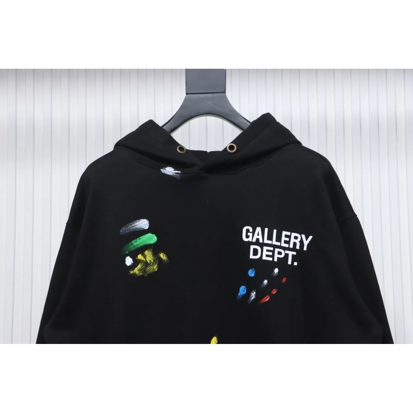 Gallery Dept. Splatter Letter Hoodie Black