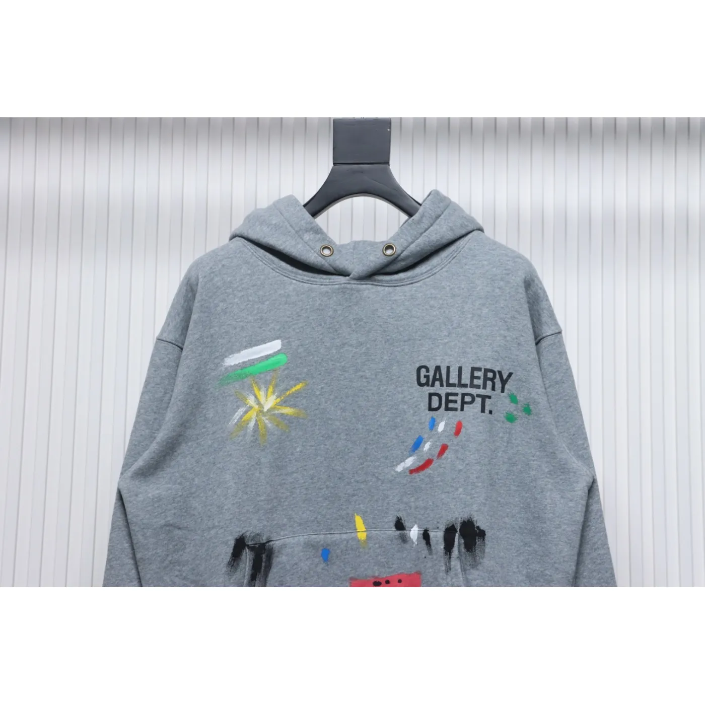 Gallery Dept. Splatter Letter Hoodie Gray