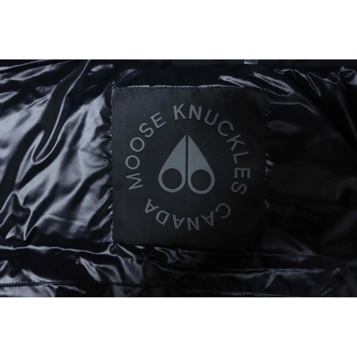 Moose Knuckles Glossy Down Vest Sleeveless Jacket Black