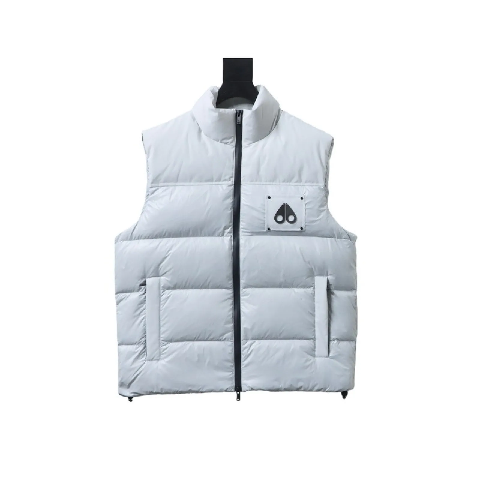 Moose Knuckles Glossy Down Vest Sleeveless Jacket White
