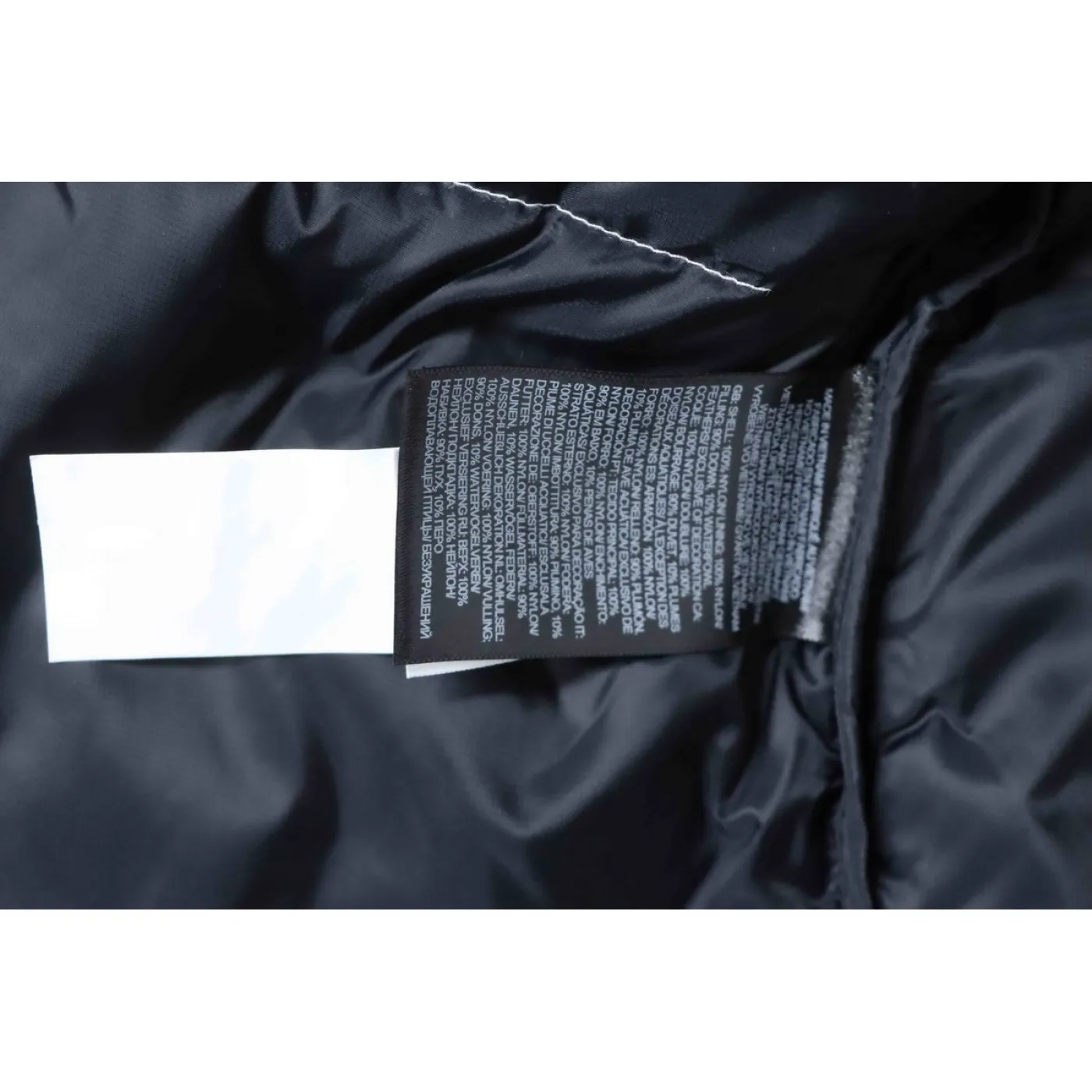 The North Face Nuptse 700 Short Jacket White Black