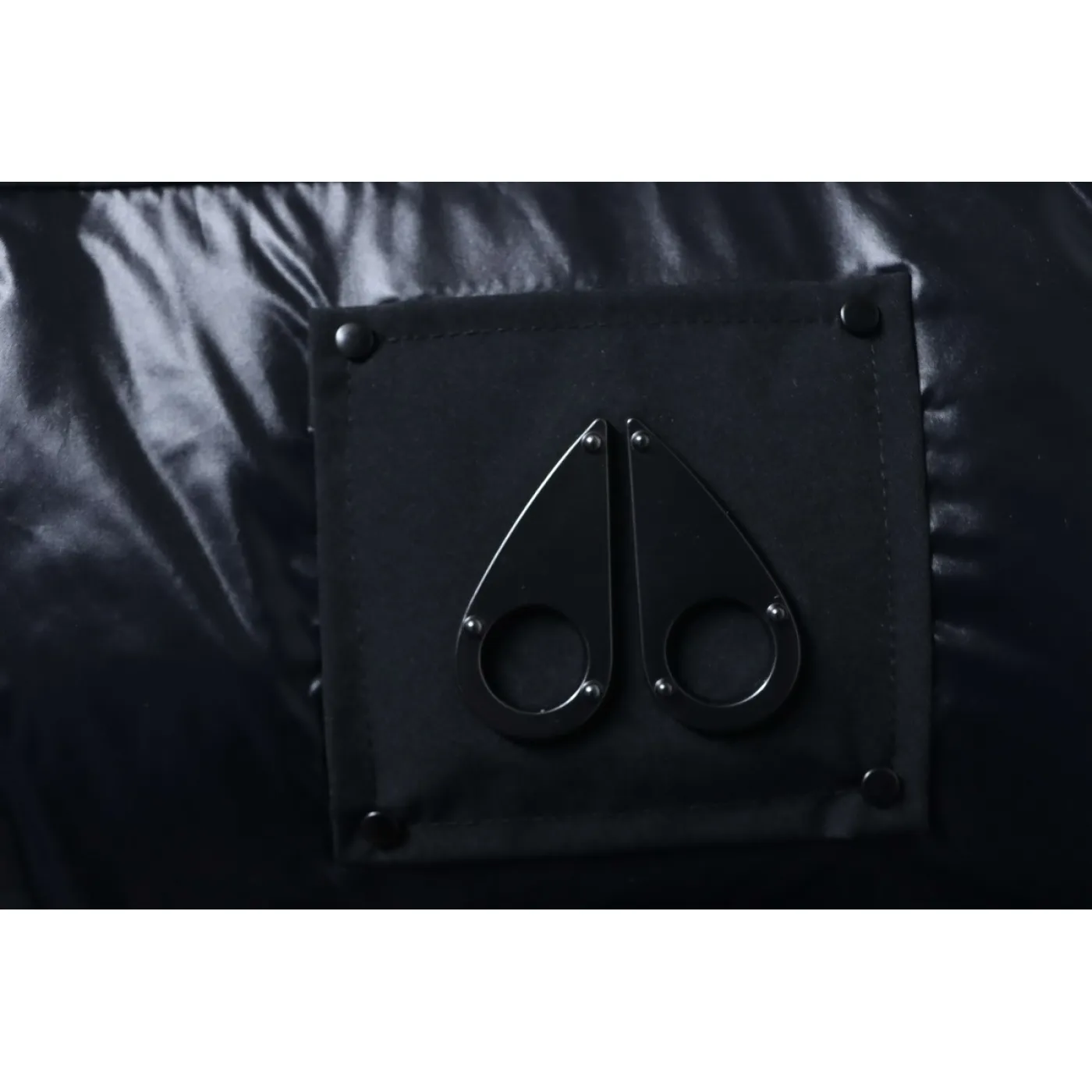 Moose Knuckles Glossy Down Vest Sleeveless Jacket Black