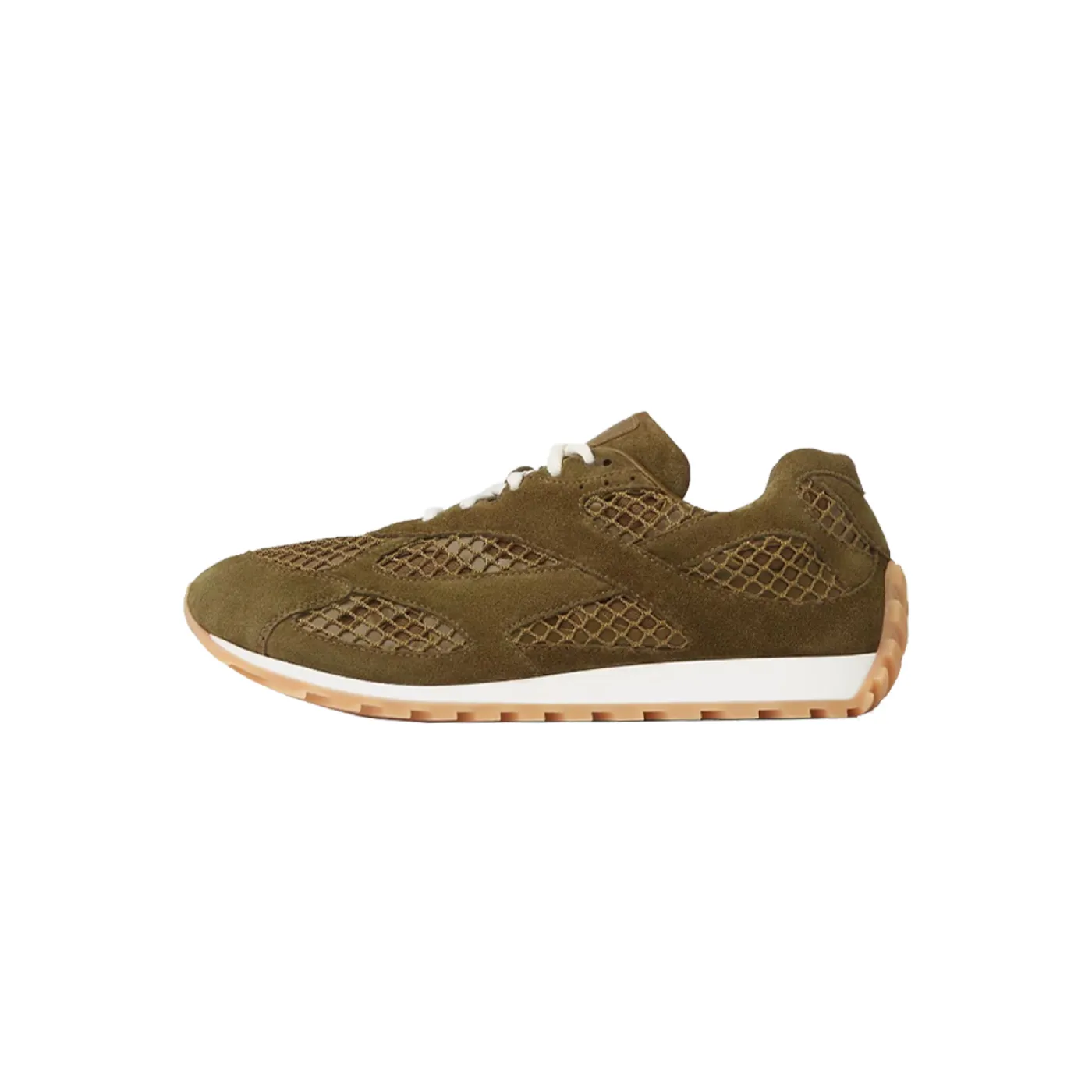 Bottega Veneta Orbit Sneakers Military Green Brown