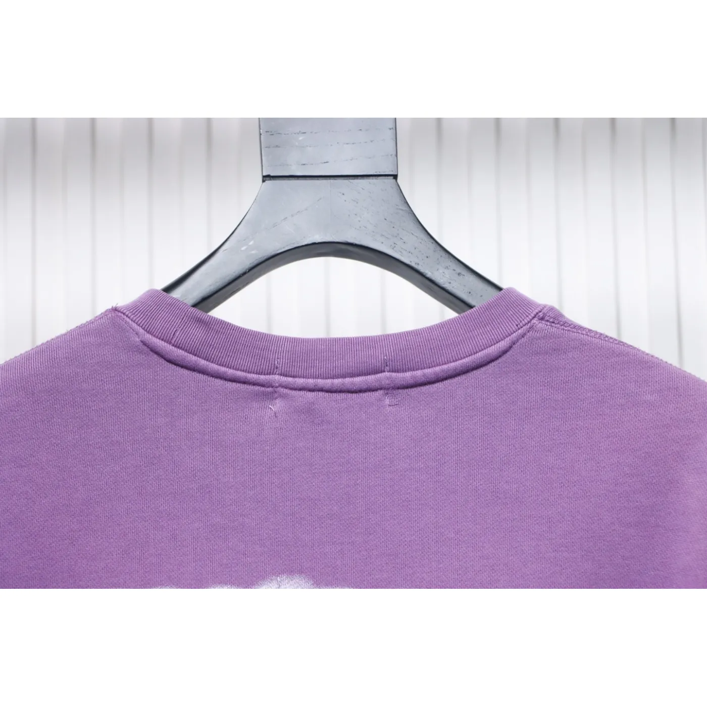 Bape Back Logo Lettering Ape Head Print Sweatshirt Purple White