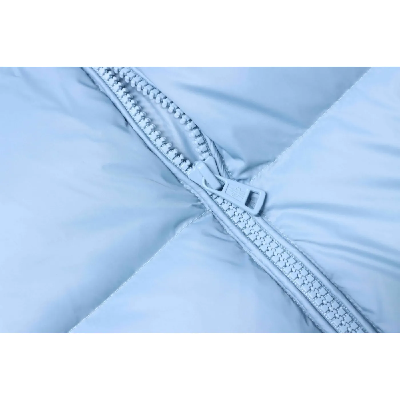 Moncler Patch Zippered Stand-up Collar Blue Down Jacket