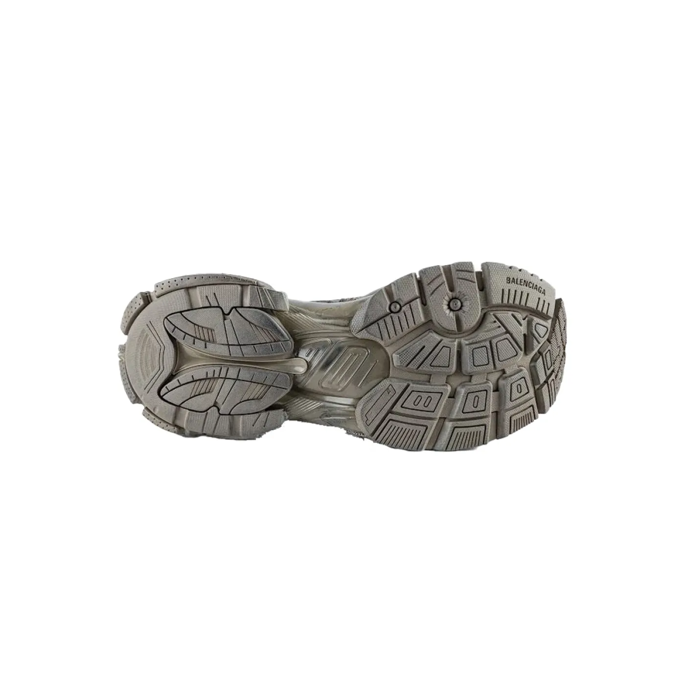 Balenciaga Runner Monocolor Graffiti Mesh Runner in Dark Taupe Black