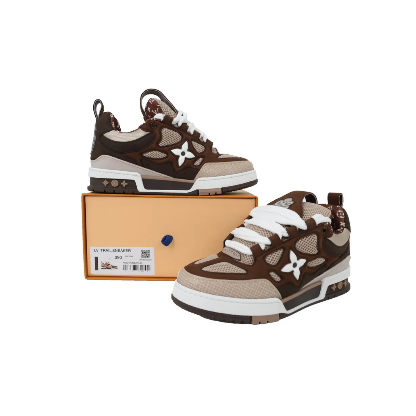 Louis Vuitton LV Skate Sneaker White Brown