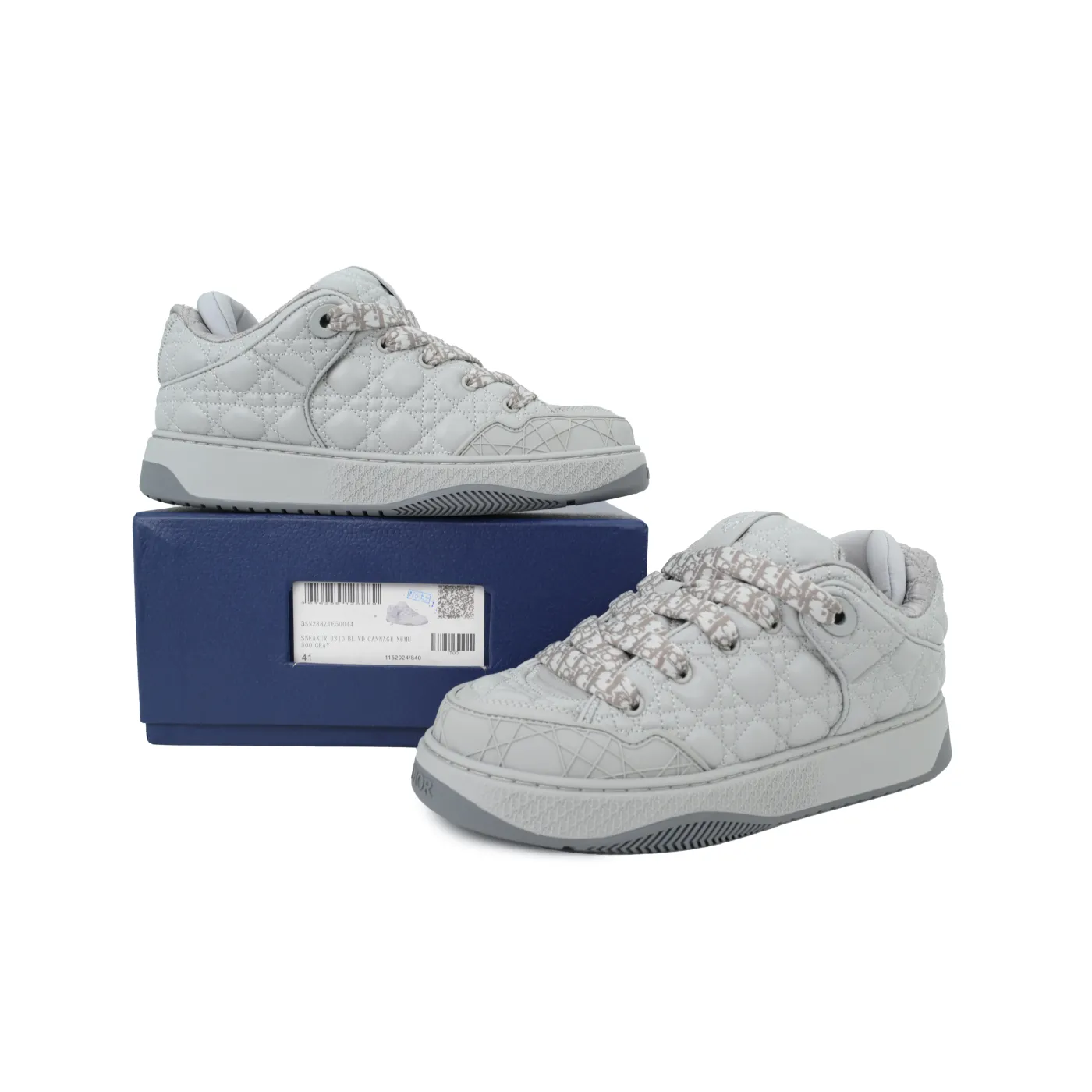 Dior B9S Skater ERL Kumo Cannage Satin Grey
