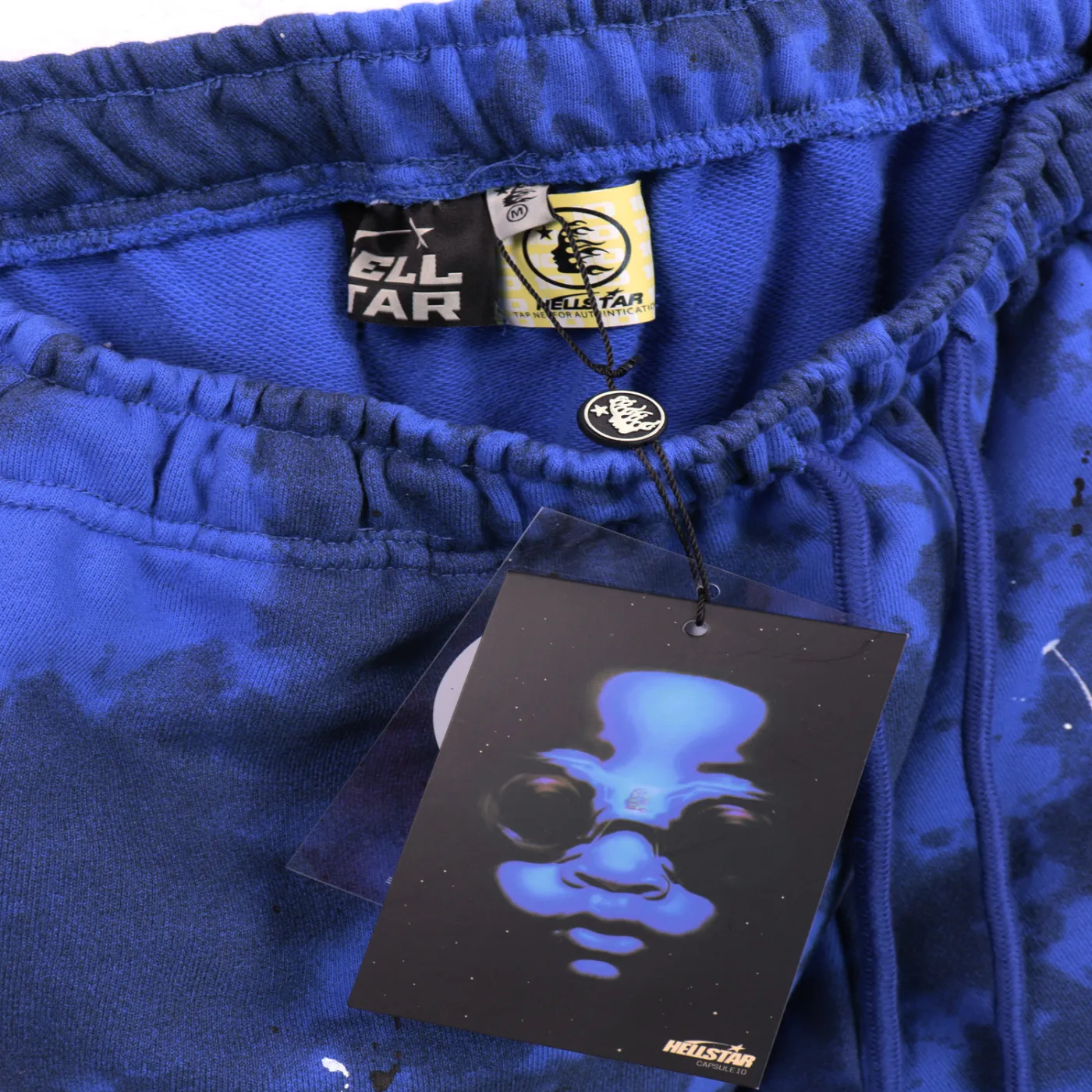 Hellstar Sports Tie-Dye Skull Hoodie + Sweatpants Set Blue