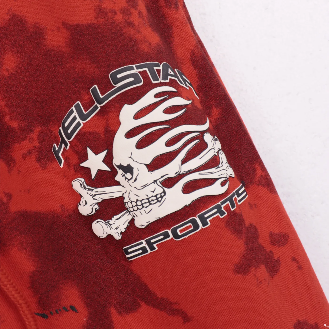 Hellstar Sports Tie-Dye Skull Hoodie + Sweatpants Set Red