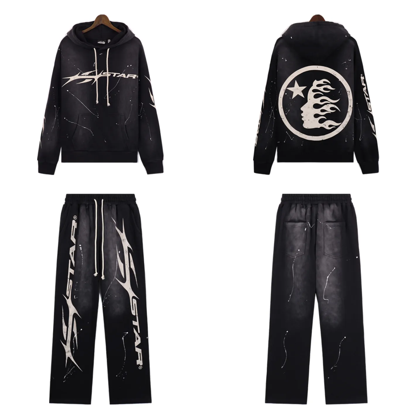 Hellstar Hstar Hoodie + Sweatpants Set Black