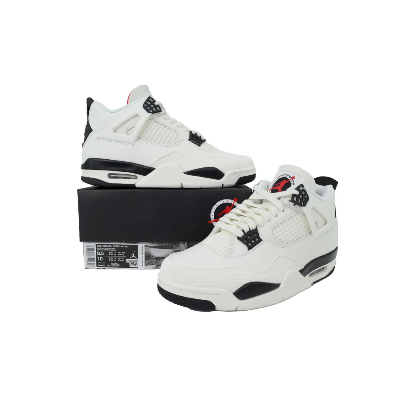 Air Jordan 4 Retro White Black And Red IM4002-100