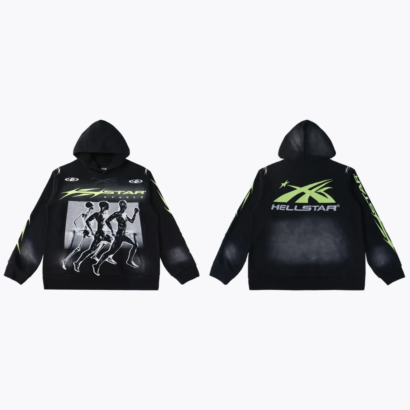 Hellstar Sports Hoodie & Sweatpants Set Black Green