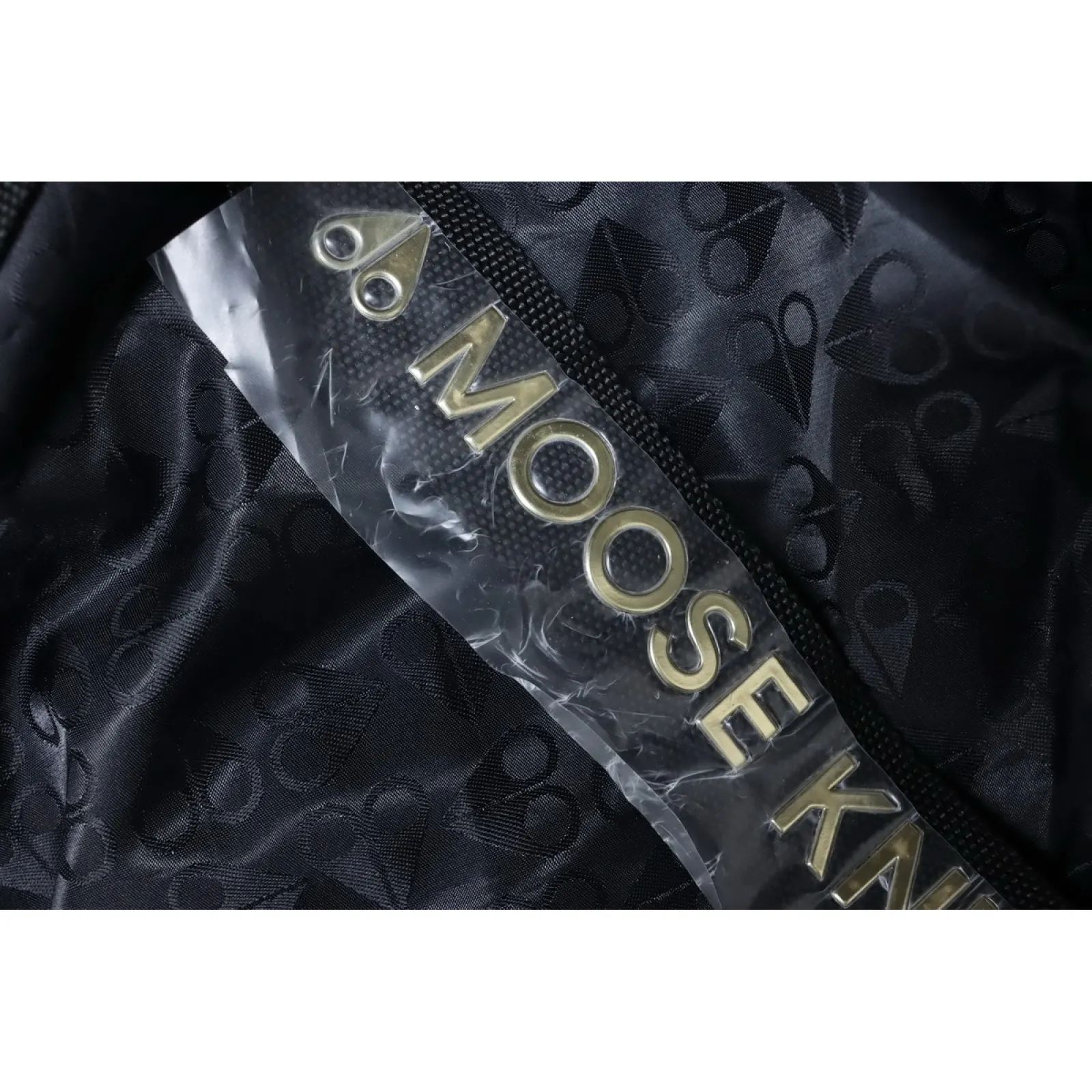 Moose knuckless Golden Scissors Double Zipper Down Jacket Black (NFC)