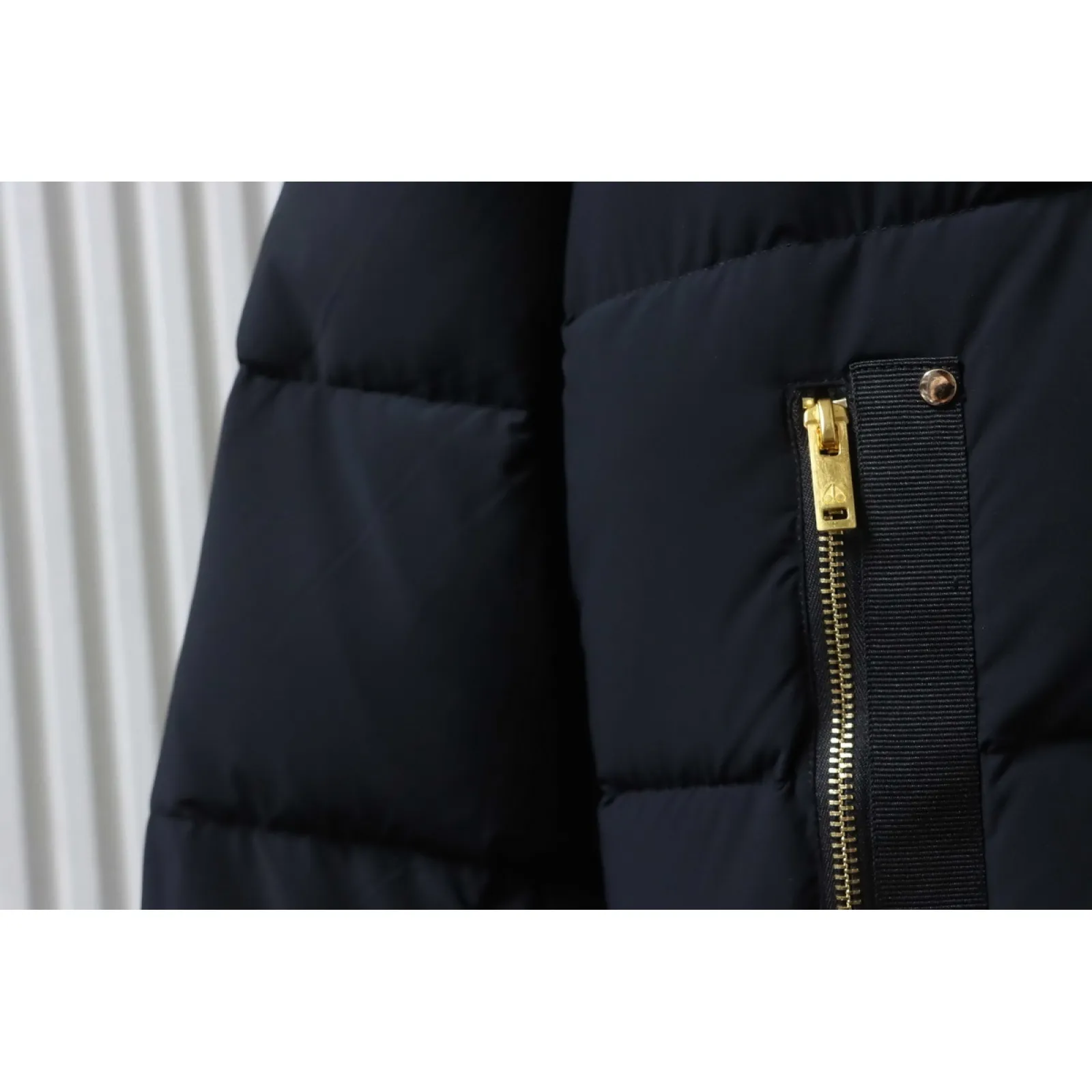 Moose knuckless Golden Scissors Double Zipper Down Jacket Black (NFC)