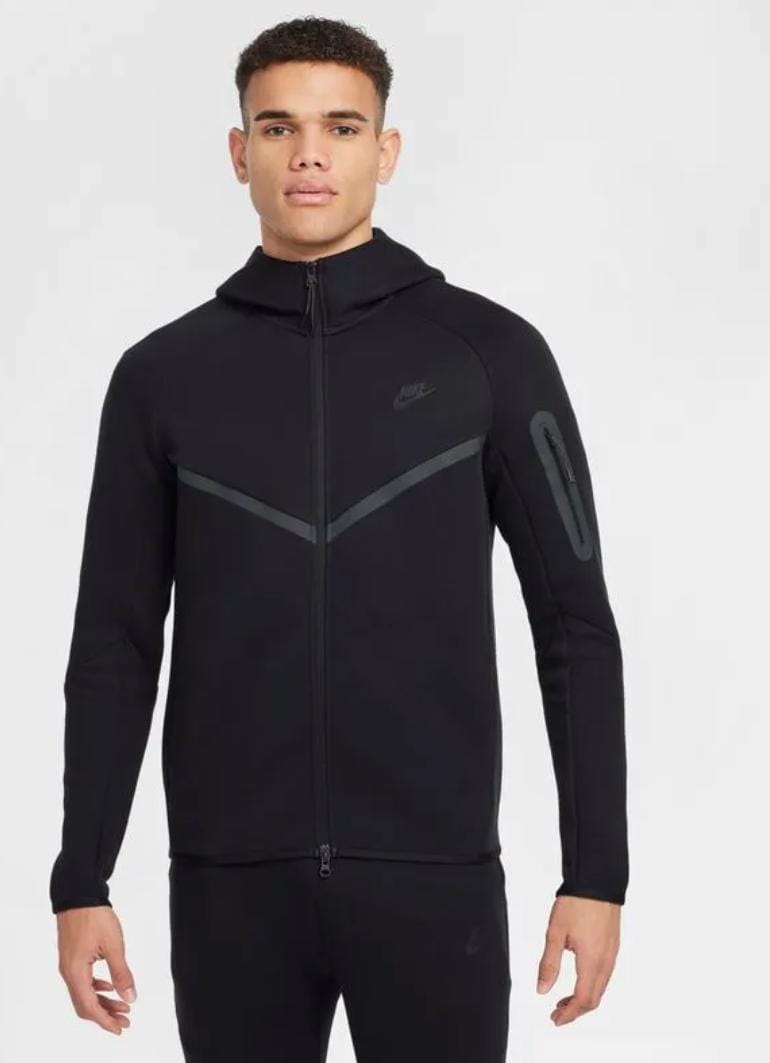 Nike Sportswear Tech Fleece Full Zip Hoodie Joggers Set Black Suit