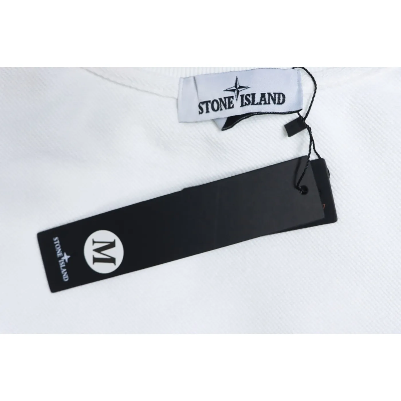 Stone Island Classic Logo Sleeve Patch Crewneck White