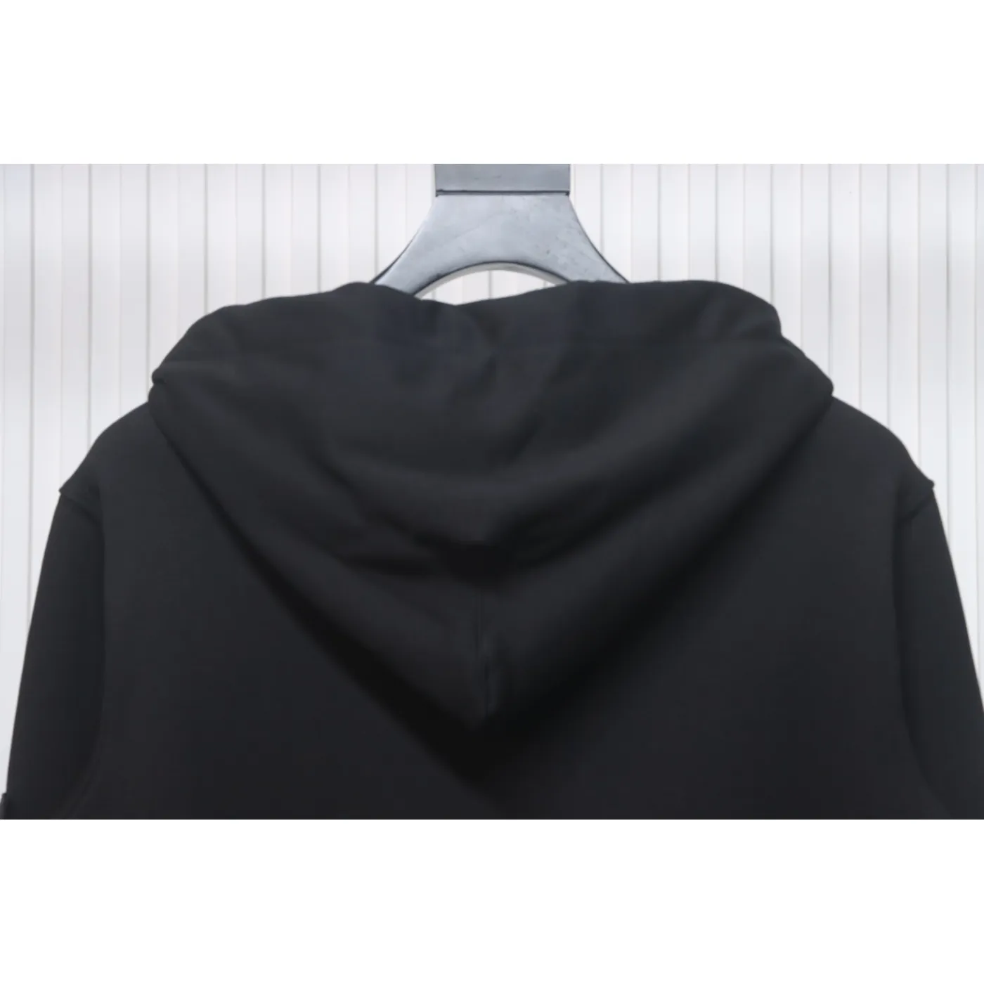 Stone Island Classic Logo Sleeve Patch Zipper Hoodie Black