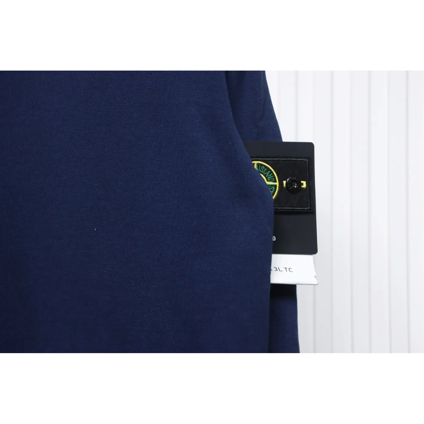 Stone Island Classic Logo Sleeve Patch Crewneck Dark Blue