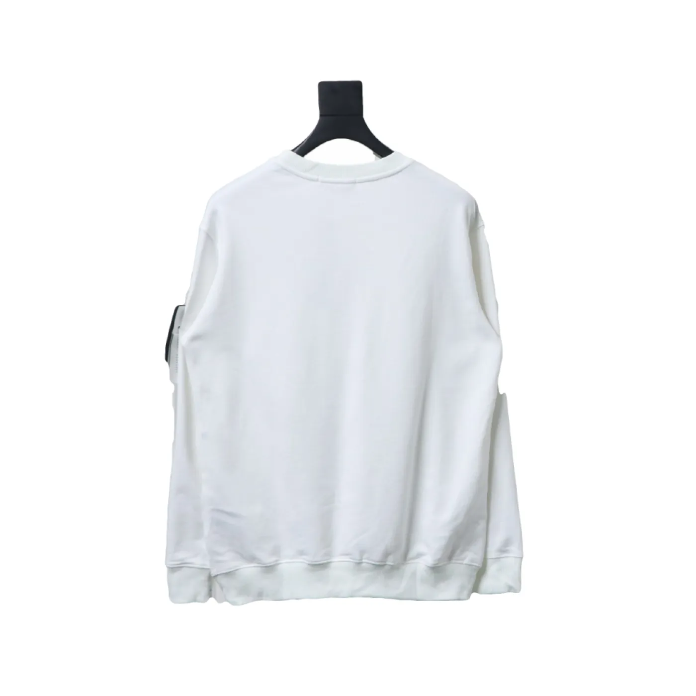 Stone Island Classic Logo Sleeve Patch Crewneck White