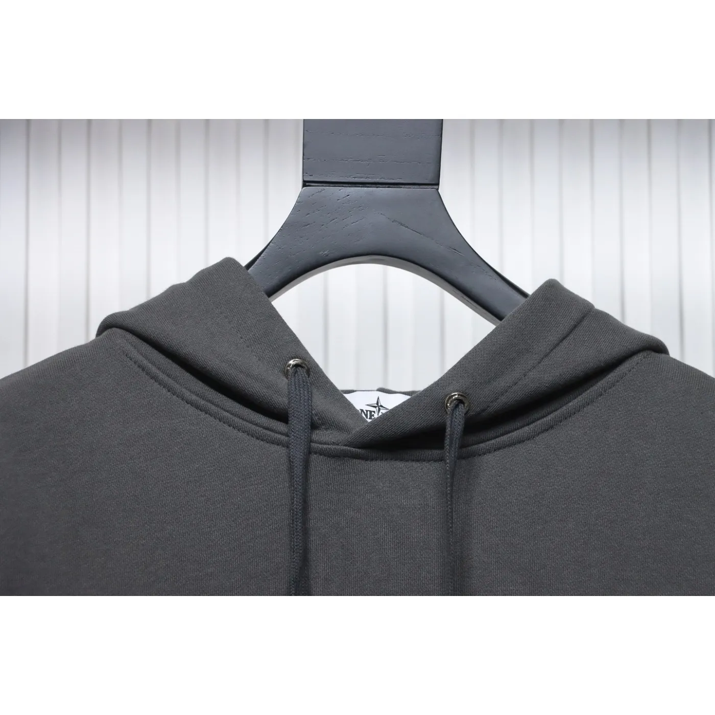 Stone Island Classic Logo Sleeve Patch Hoodie Dark Gray