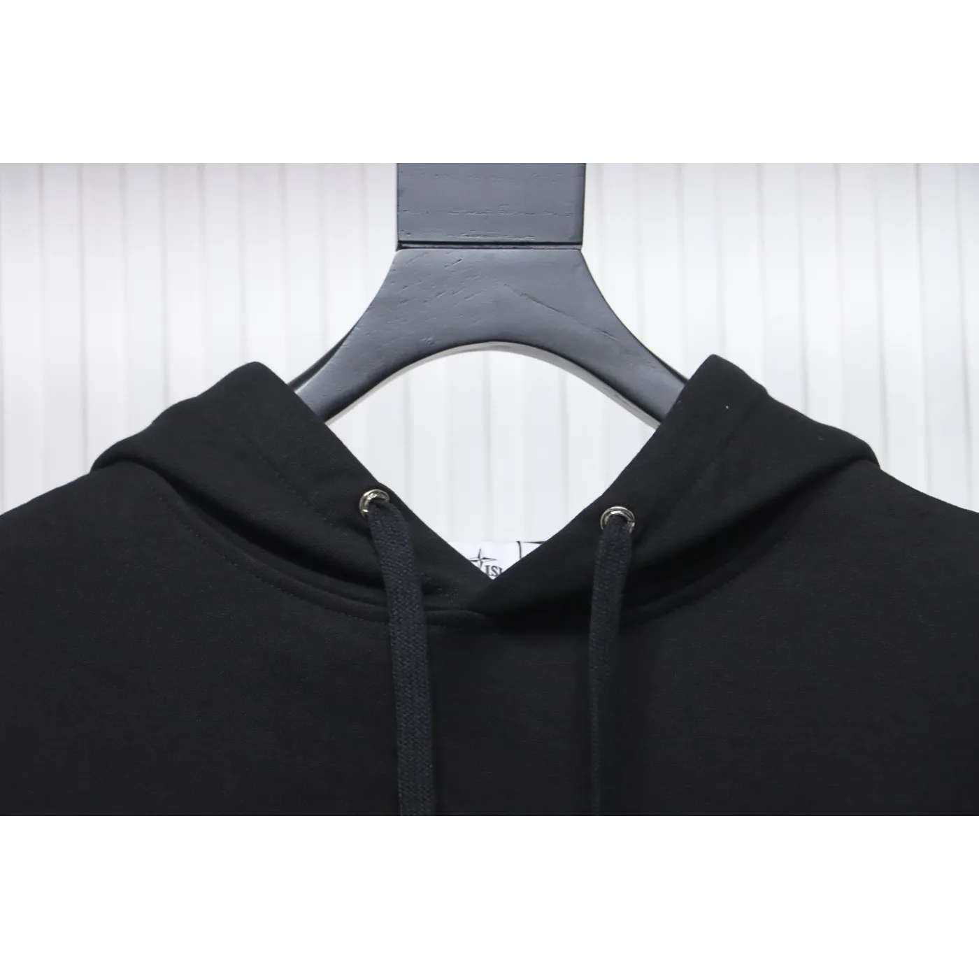 Stone Island Classic Logo Sleeve Patch Hoodie Black