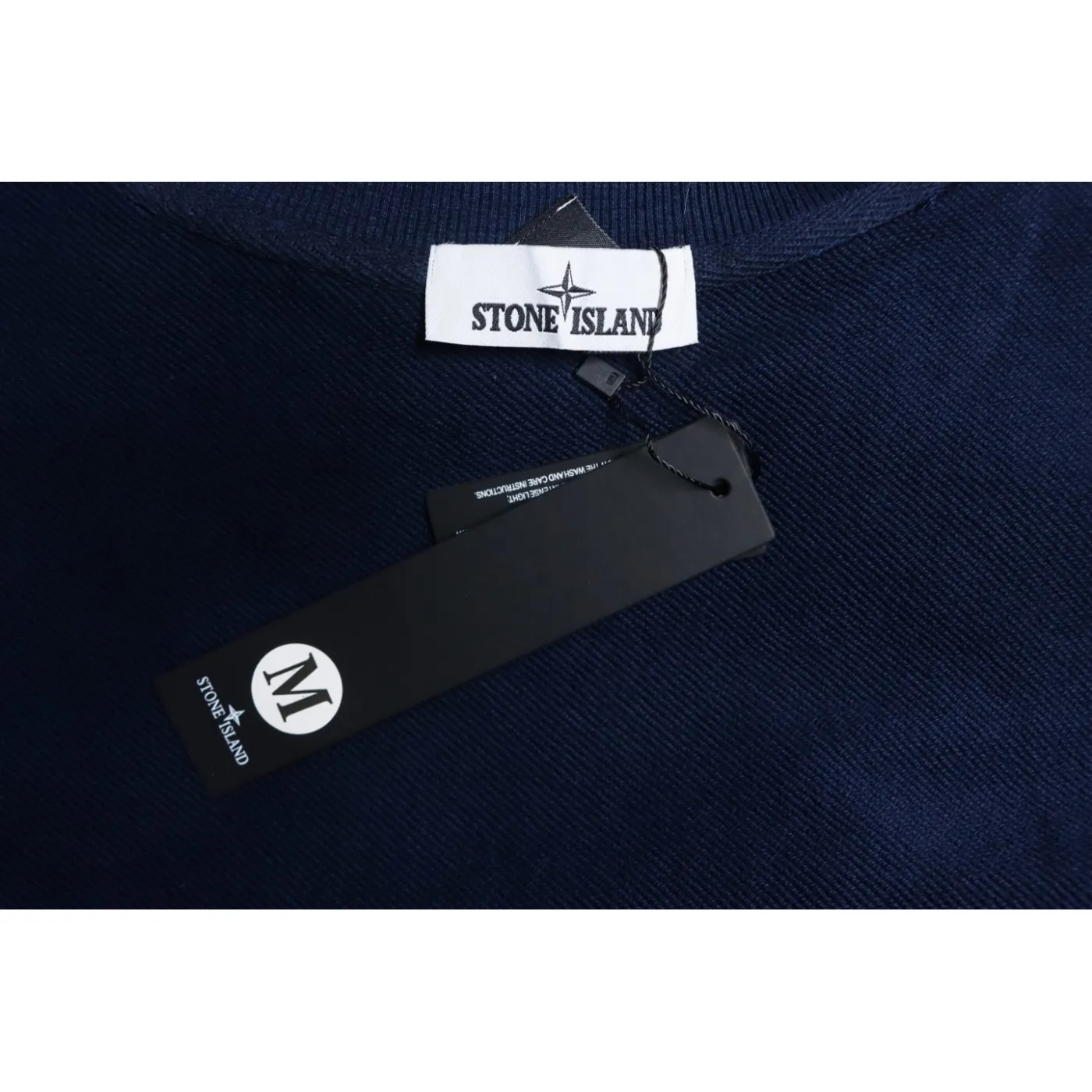 Stone Island Classic Logo Sleeve Patch Crewneck Dark Blue