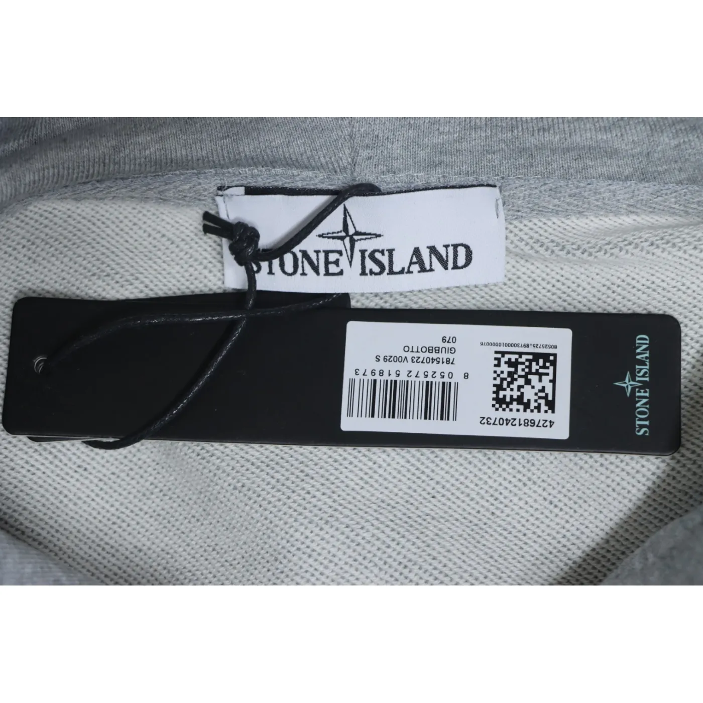 Stone Island Classic Logo Sleeve Patch Zipper Hoodie Gray