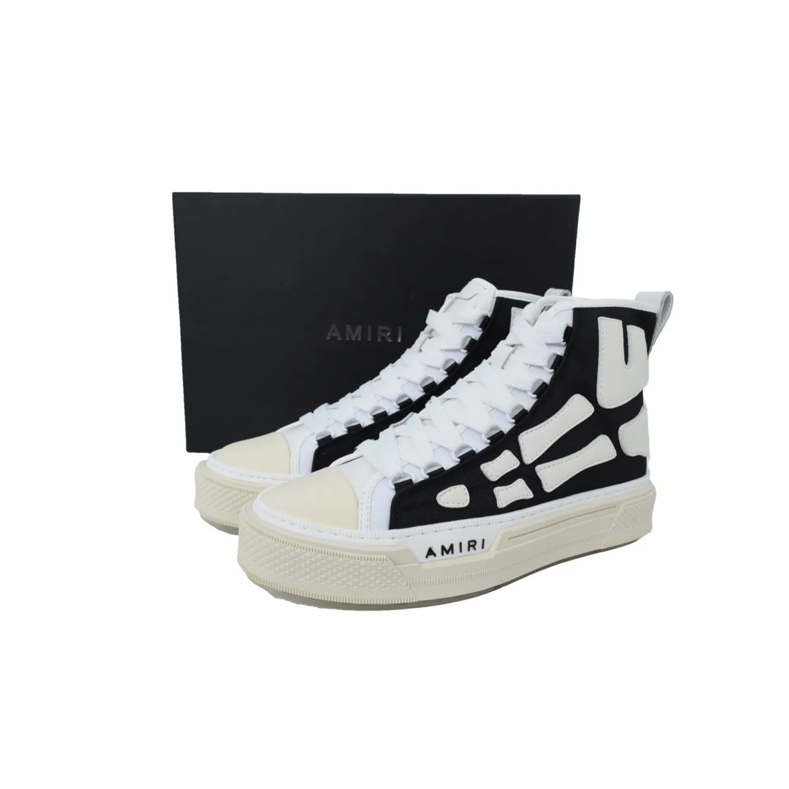 AMIRI SKEL COURT HI Black And White
