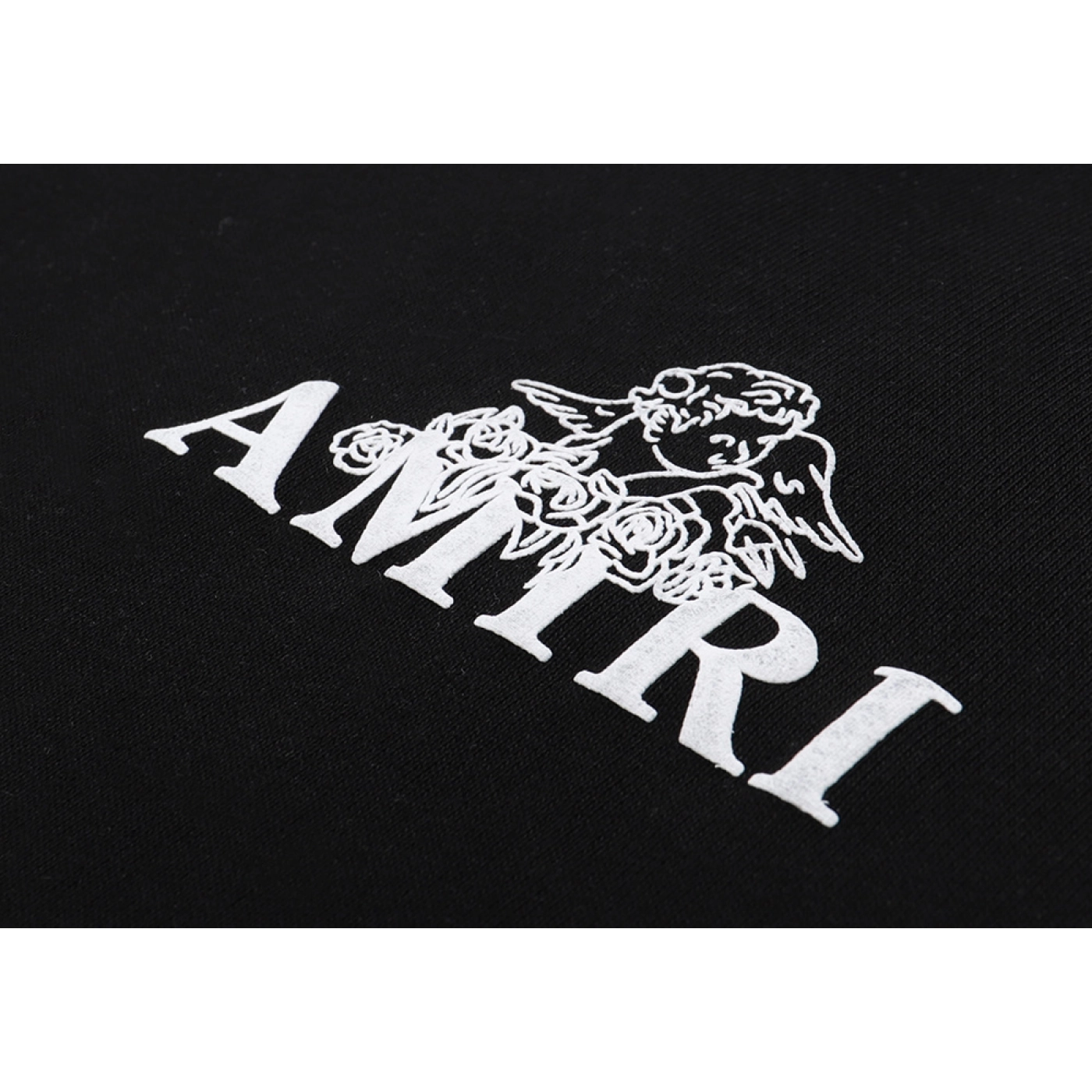 AMIRI Cupid Angel Print Hoodie Black