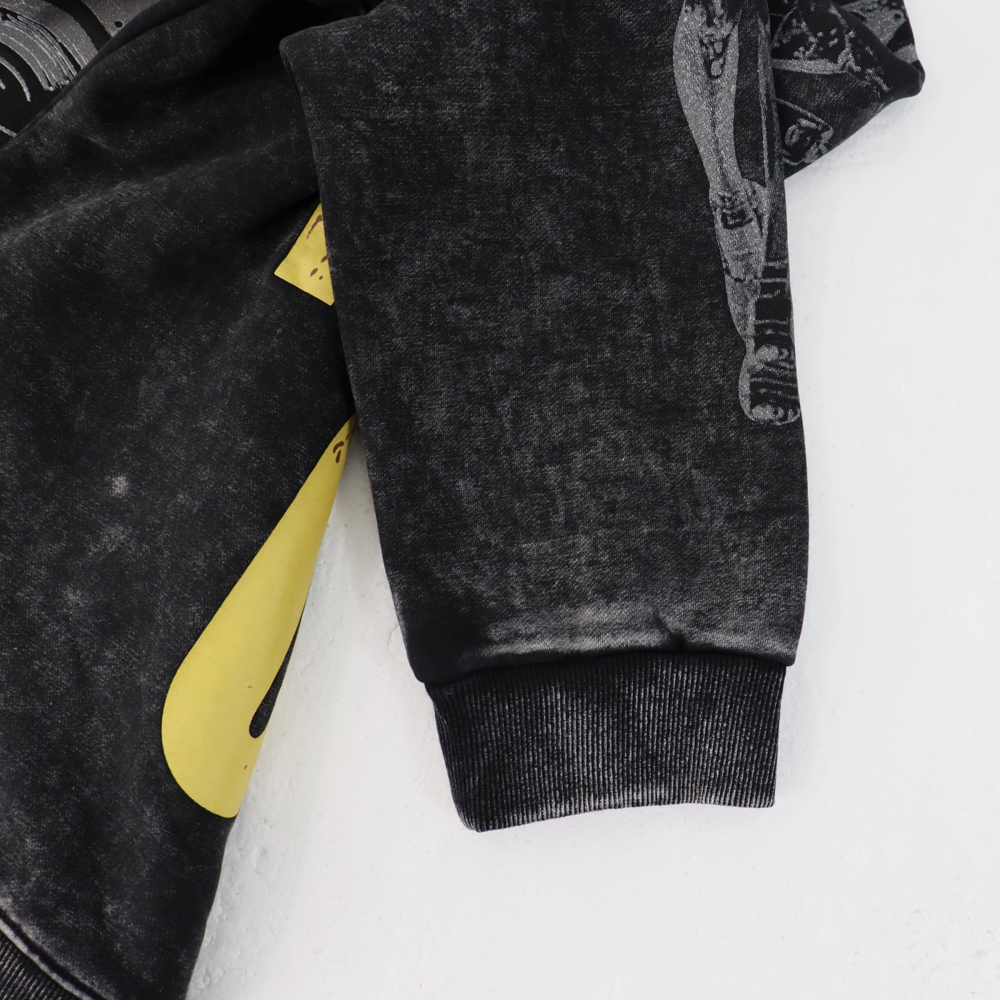 Godspeed Robot Print Hoodie Washed Black