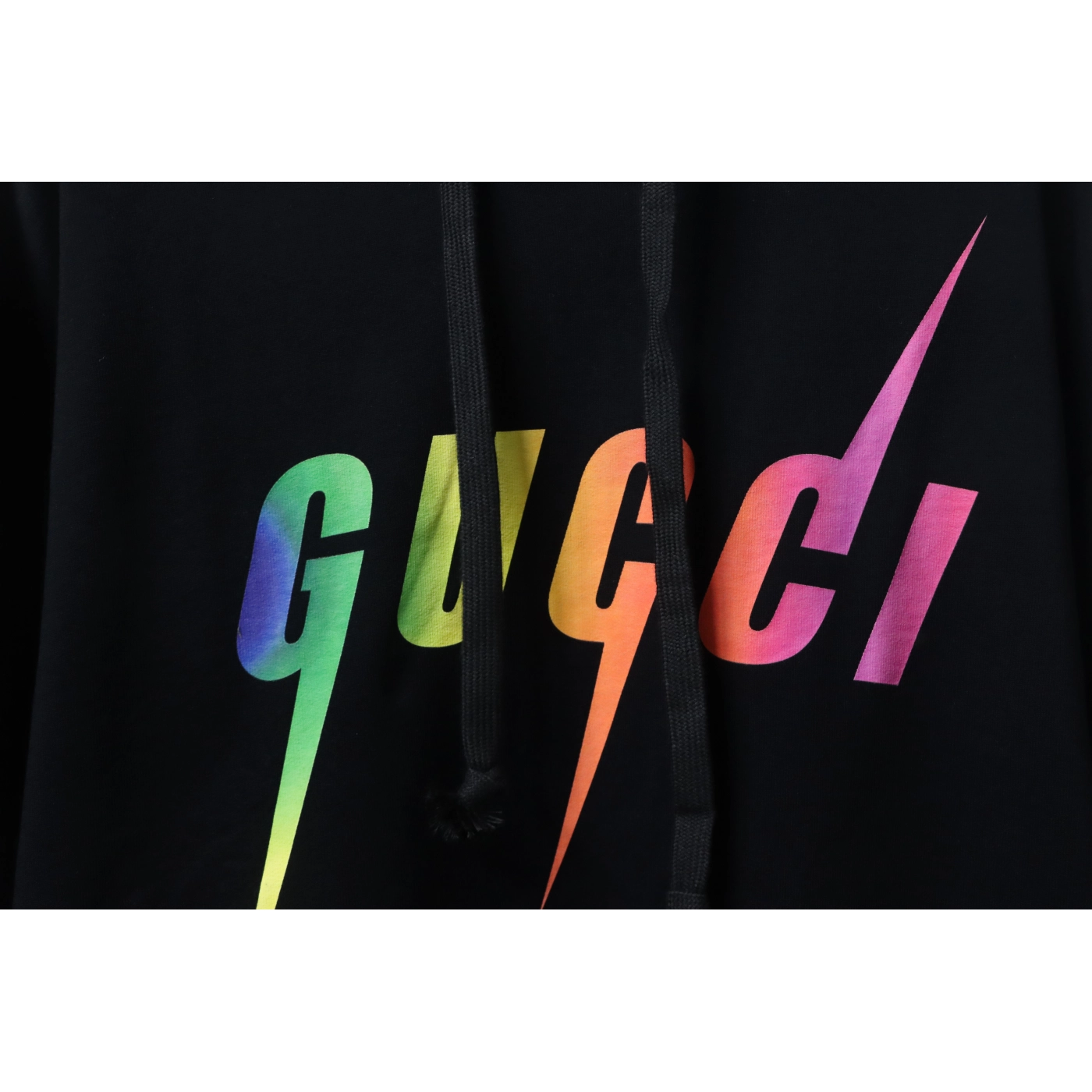 Gucci Cotton Blade Print Hoodie Black