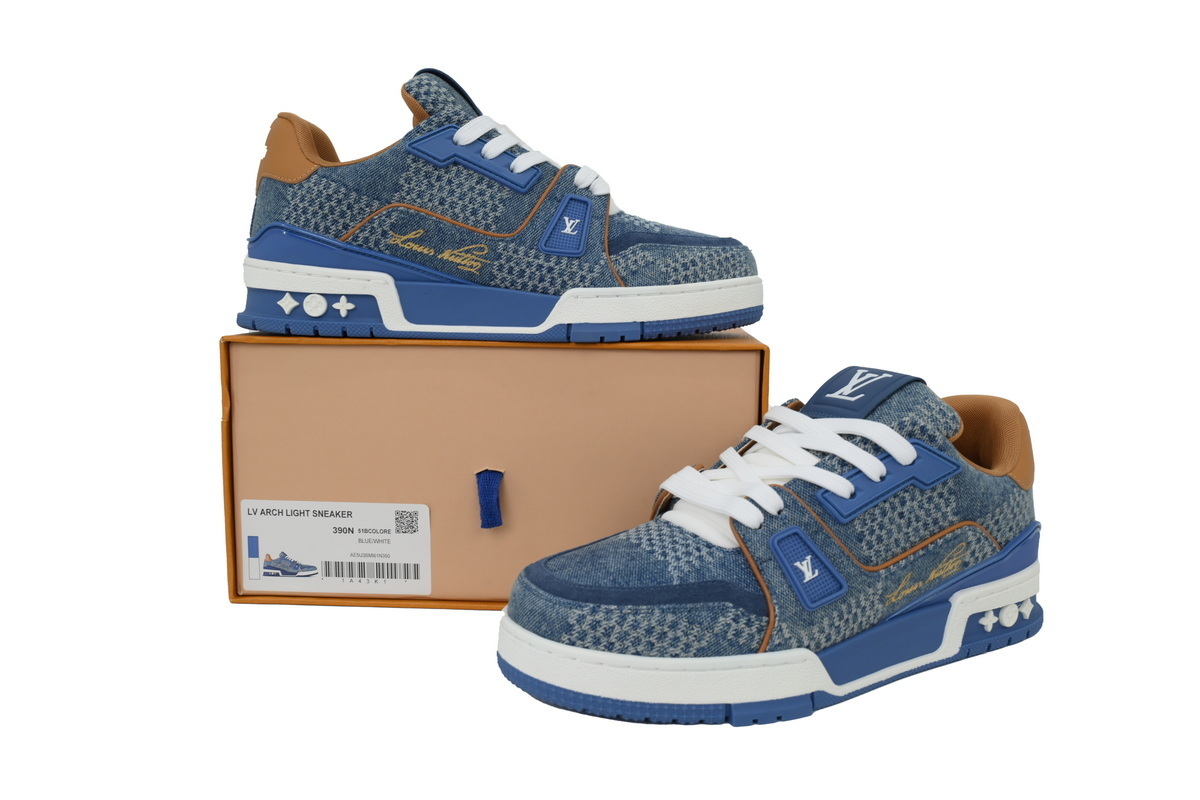 Louis Vuitton LV Trainer Blue Damier 3D Denim