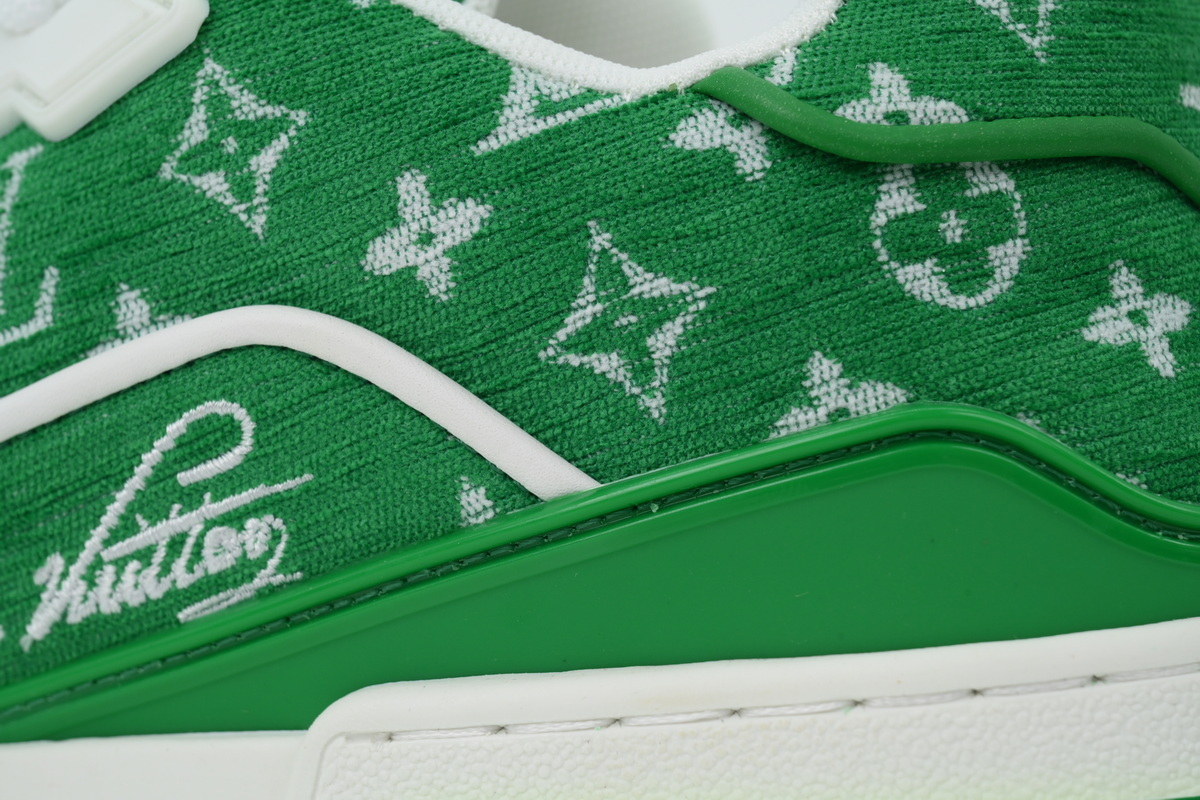 Louis Vuitton Trainer Green Monogram