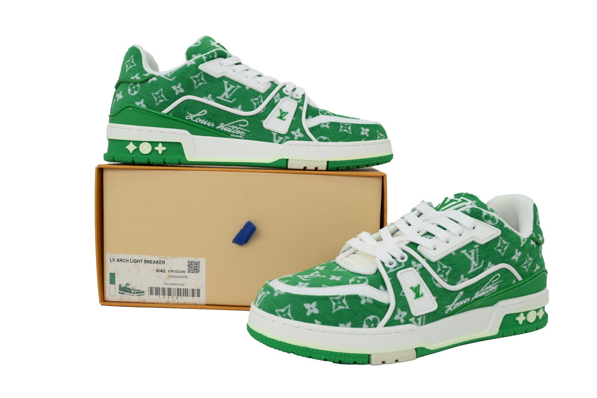 Louis Vuitton Trainer Green Monogram