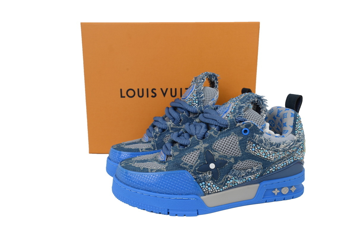 Swarovski x Louis Vuitton Skate Sneaker Blue Monogram
