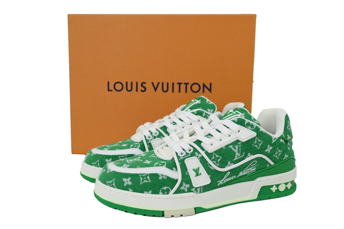Louis Vuitton Trainer Green Monogram