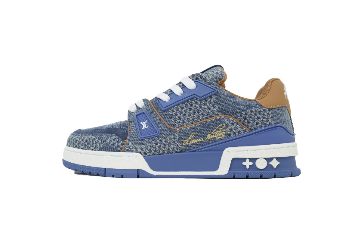 Louis Vuitton LV Trainer Blue Damier 3D Denim