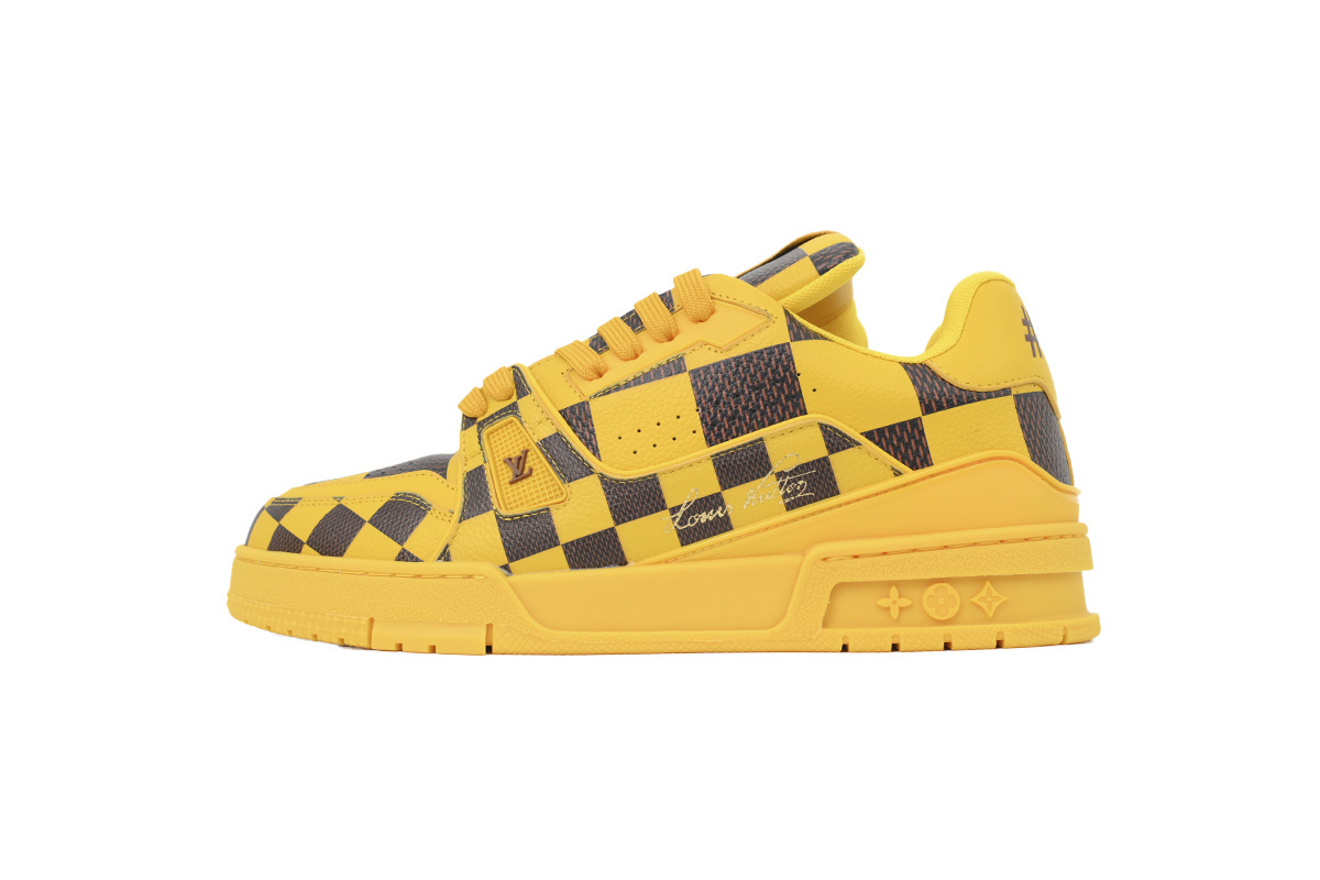 Louis Vuitton Trainer Damier Pop Yellow