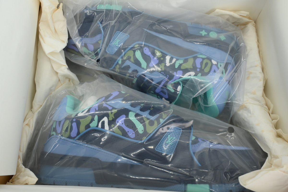 Louis Vuitton LV Trainer Camouflage Blue