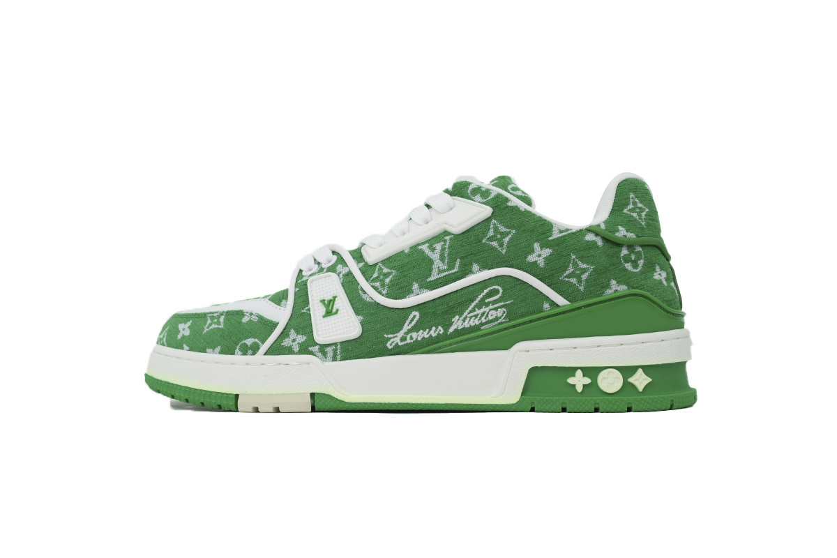 Louis Vuitton Trainer Green Monogram