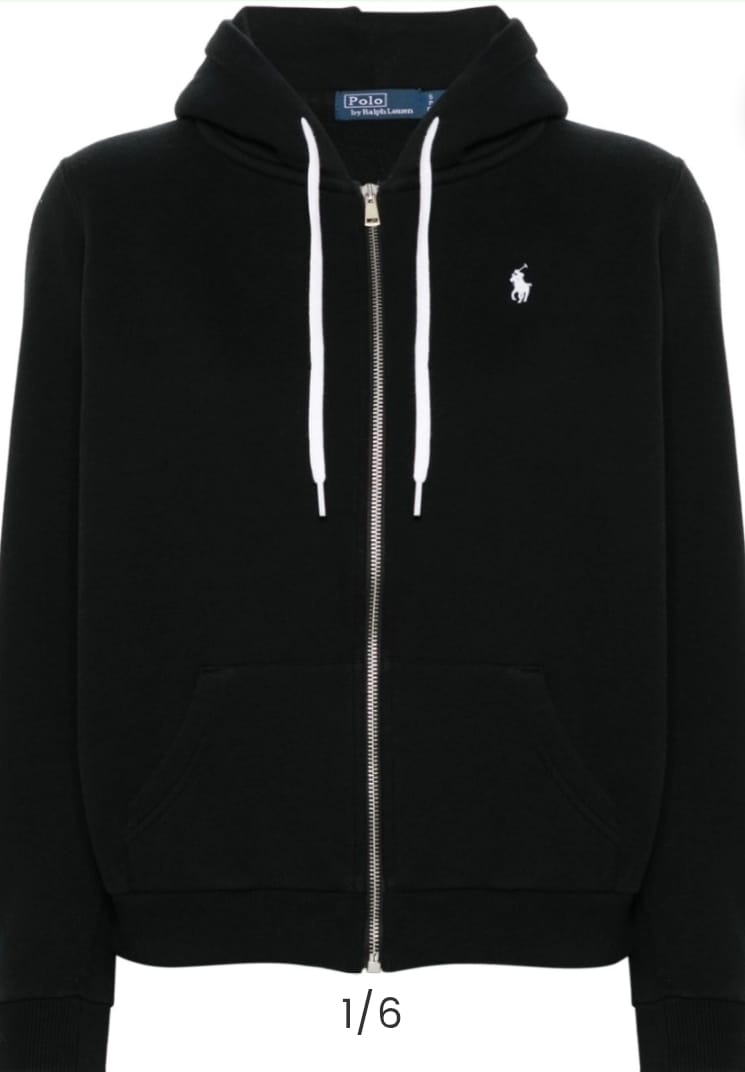 Polo Ralph Lauren Hoodies Black White String