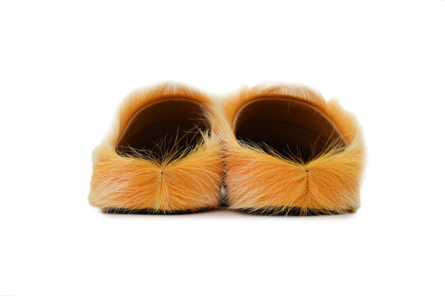 Marni Loafers Long-hair Calfskin Fussbett Tan Slippers